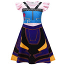 Kid Girl Anime K-Pop: Demon Hunters Zoey Cosplay Costume Blue Dress Bag - AwwwCos
