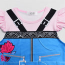 Kid Girl Anime K-Pop: Demon Hunters Zoey Cosplay Costume Blue Dress Bag - AwwwCos