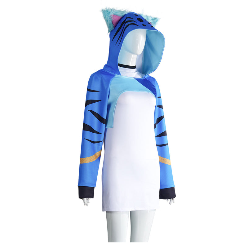 Kids Adult Anime K-Pop: Demon Hunters Blue Tiger Demon Cosplay Costume - AwwwCos