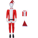 Kids Adult Christmas Santa Claus Cosplay Costume Elastic Jumpsuit Hat - AwwwCos