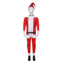 Kids Adult Christmas Santa Claus Cosplay Costume Elastic Jumpsuit Hat - AwwwCos
