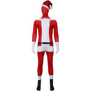 Kids Adult Christmas Santa Claus Cosplay Costume Elastic Jumpsuit Hat - AwwwCos