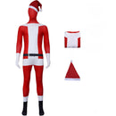Kids Adult Christmas Santa Claus Cosplay Costume Elastic Jumpsuit Hat - AwwwCos