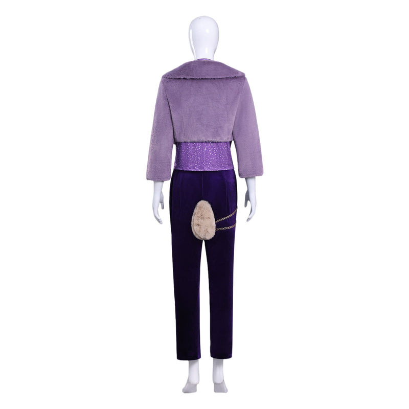 Kids Adult Girls Film Rise of the Non-Mammalians Gazelle Cosplay Purple Costume - AwwwCos