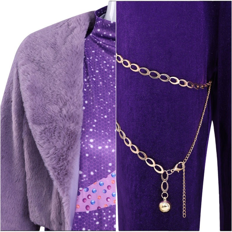 Kids Adult Girls Film Rise of the Non-Mammalians Gazelle Cosplay Purple Costume - AwwwCos