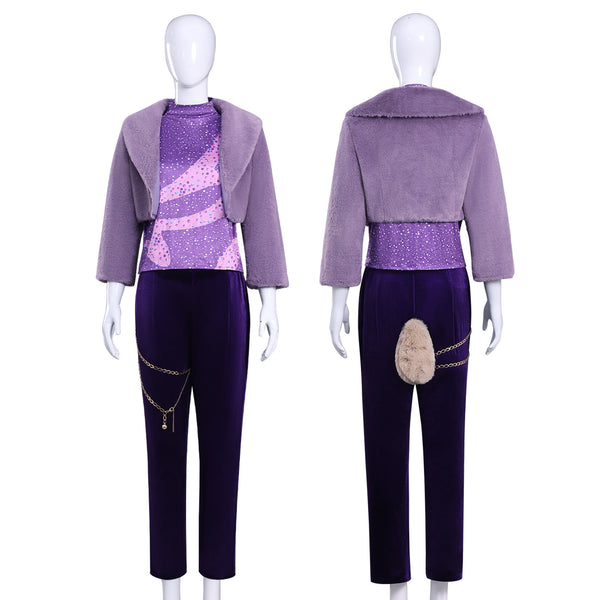 Kids Adult Girls Film Rise of the Non-Mammalians Gazelle Cosplay Purple Costume - AwwwCos
