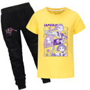 Kids Anime K-Pop Demon Hunters Cosplay Costume Cotton T-Shirt Pants - AwwwCos
