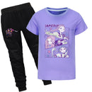 Kids Anime K-Pop Demon Hunters Cosplay Costume Cotton T-Shirt Pants - AwwwCos