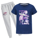 Kids Anime K-Pop Demon Hunters Cosplay Costume Cotton T-Shirt White Pants - AwwwCos