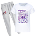 Kids Anime K-Pop Demon Hunters Cosplay Costume Cotton T-Shirt White Pants - AwwwCos