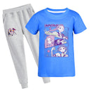 Kids Anime K-Pop Demon Hunters Cosplay Costume Cotton T-Shirt White Pants - AwwwCos