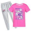 Kids Anime K-Pop Demon Hunters Cosplay Costume Cotton T-Shirt White Pants - AwwwCos