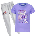 Kids Anime K-Pop Demon Hunters Cosplay Costume Cotton T-Shirt White Pants - AwwwCos