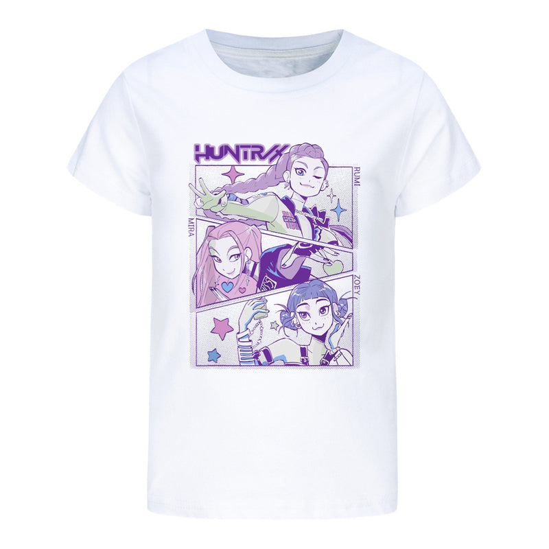 Kids Anime K-Pop Demon Hunters Cosplay Costume Short Sleeve T-Shirt - AwwwCos