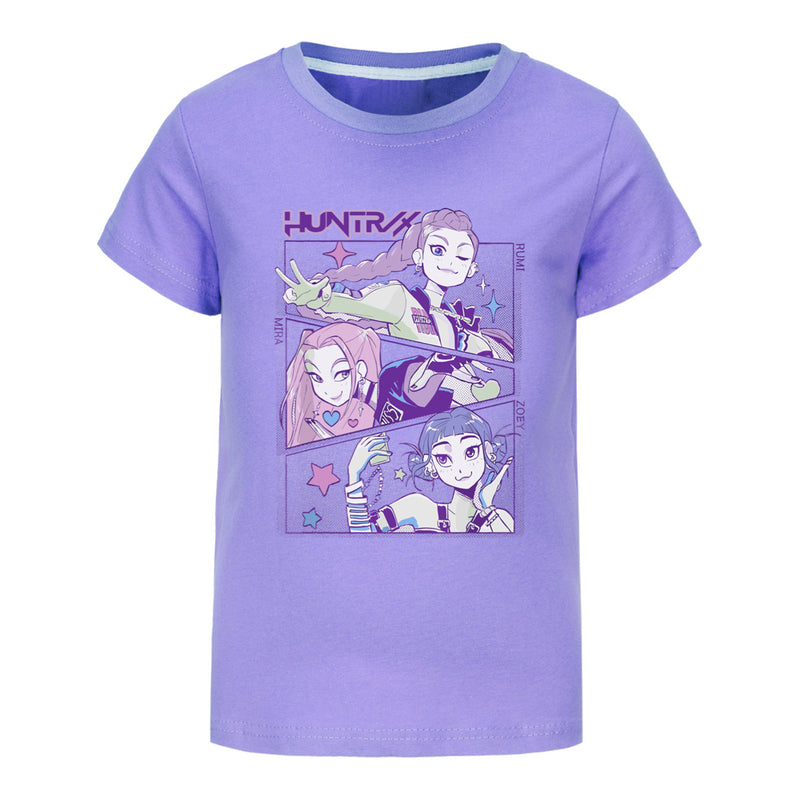 Kids Anime K-Pop Demon Hunters Cosplay Costume Short Sleeve T-Shirt - AwwwCos