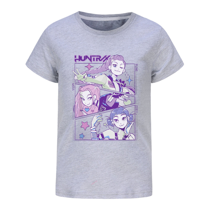 Kids Anime K-Pop Demon Hunters Cosplay Costume Short Sleeve T-Shirt - AwwwCos