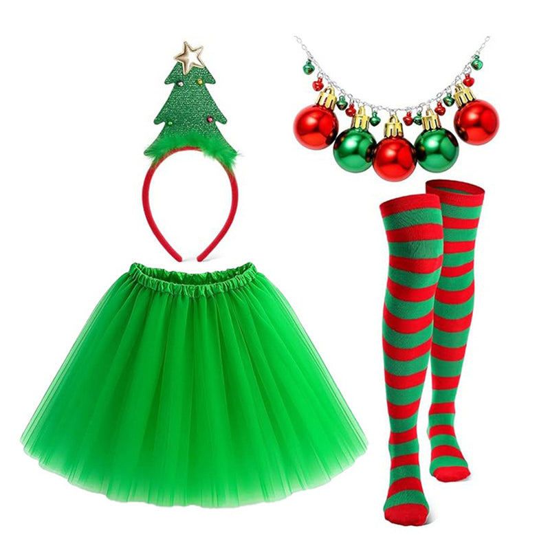 Kids Boys Girl Christmas Gift Box Elf Cosplay Costume Accessory Vest Hat - AwwwCos