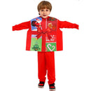 Kids Boys Girl Christmas Gift Box Elf Cosplay Costume Accessory Vest Hat - AwwwCos