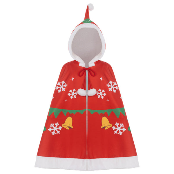 Kids Boys Girls Christmas Santa Claus Cosplay Costume Performance Cloak Shawl