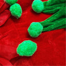 Kids Boys Santa Claus Elf Cosplay Costume Christmas Velvet Dress Hat Shoes