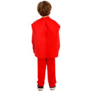 Kids Christmas Gift Box Cosplay Costume Printed Vest Red Jumpsuit