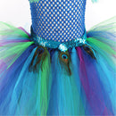 Kids Flower Girl Tutu Deluxe Peacock Dress for Wedding Party - AwwwCos