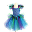 Kids Flower Girl Tutu Deluxe Peacock Dress for Wedding Party - AwwwCos