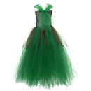 Kids Forest Elf Cosplay Tutu Green Gown Flower Girls Dress for Wedding - AwwwCos