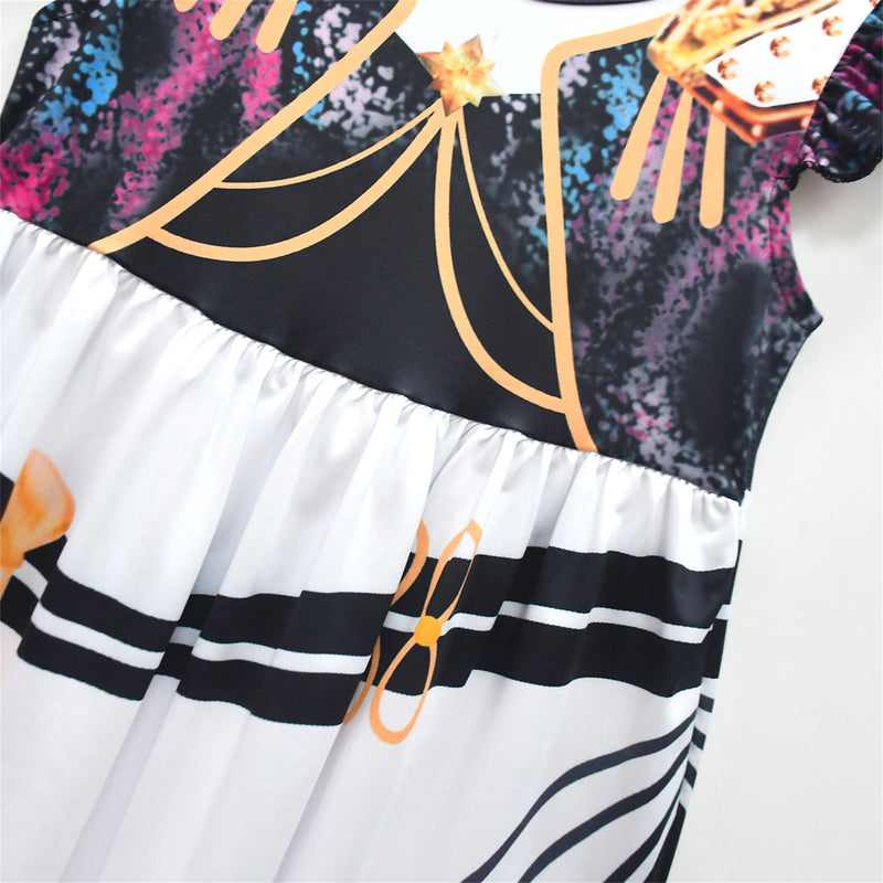 Kids Girl Anime K-Pop: Demon Hunters Mira Cosplay Costume Dress Black Bag - AwwwCos
