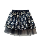 Kids Girls 80s Theme Party Fancy Dot Dress Casual Elasticated Tulle Trim Skirt