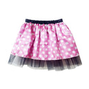 Kids Girls 80s Theme Party Fancy Dot Dress Casual Elasticated Tulle Trim Skirt