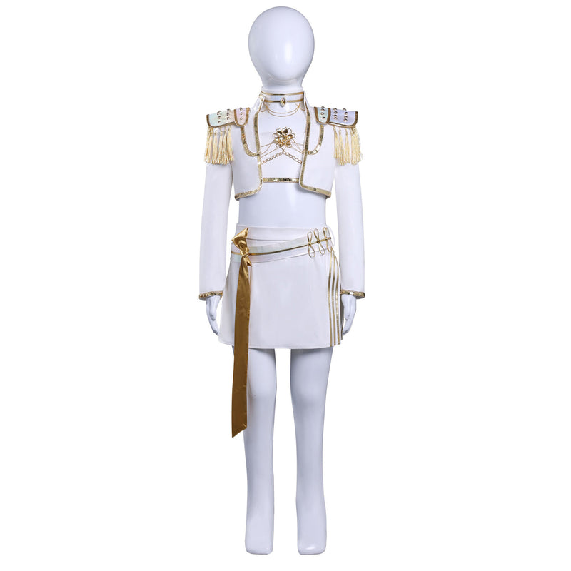 Kids Girls Anime K-Pop: Demon Hunters Mira Cosplay Costume White Uniform - AwwwCos