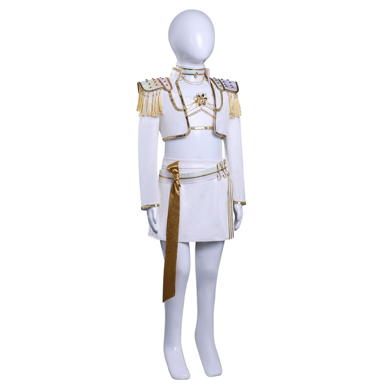 Kids Girls Anime K-Pop: Demon Hunters Mira Cosplay Costume White Uniform - AwwwCos