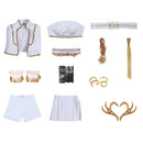 Kids Girls Anime K-Pop: Demon Hunters Mira Cosplay Costume White Uniform - AwwwCos