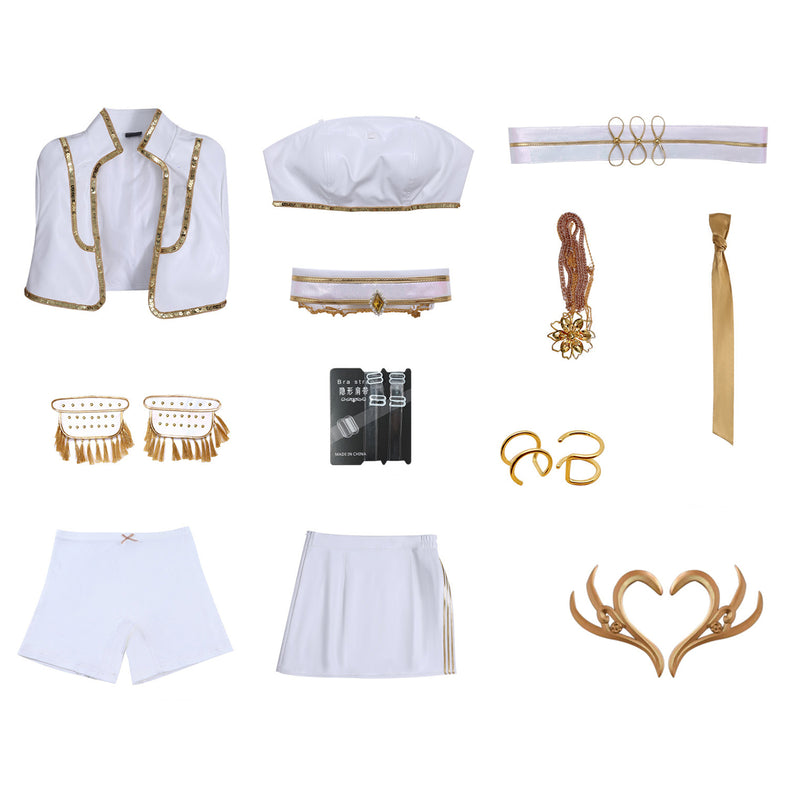 Kids Girls Anime K-Pop: Demon Hunters Mira Cosplay Costume White Uniform - AwwwCos