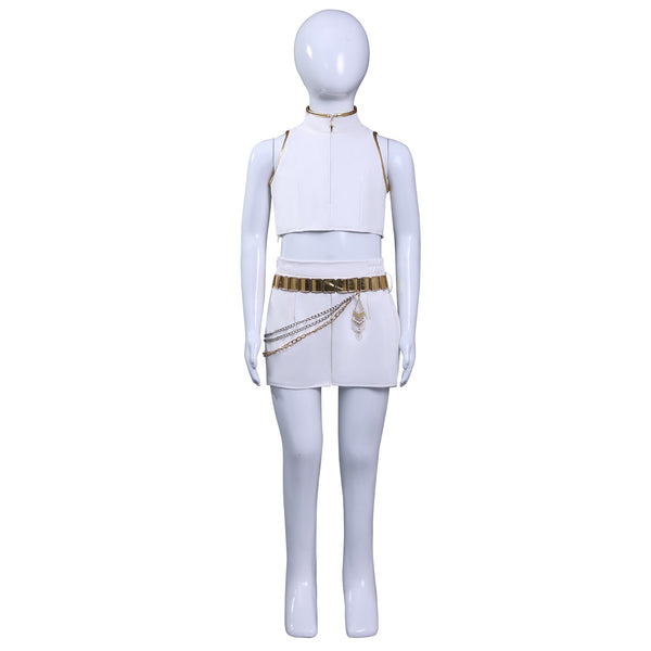 Kids Girls Anime K-Pop: Demon Hunters Rumi Cosplay Costume White Uniform - AwwwCos