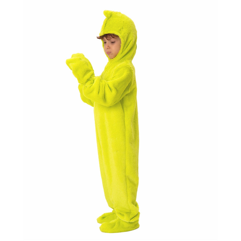 Kids Girls Boys Christmas Elf Cosplay Costume Green Jumpsuit Hat Gloves - AwwwCos