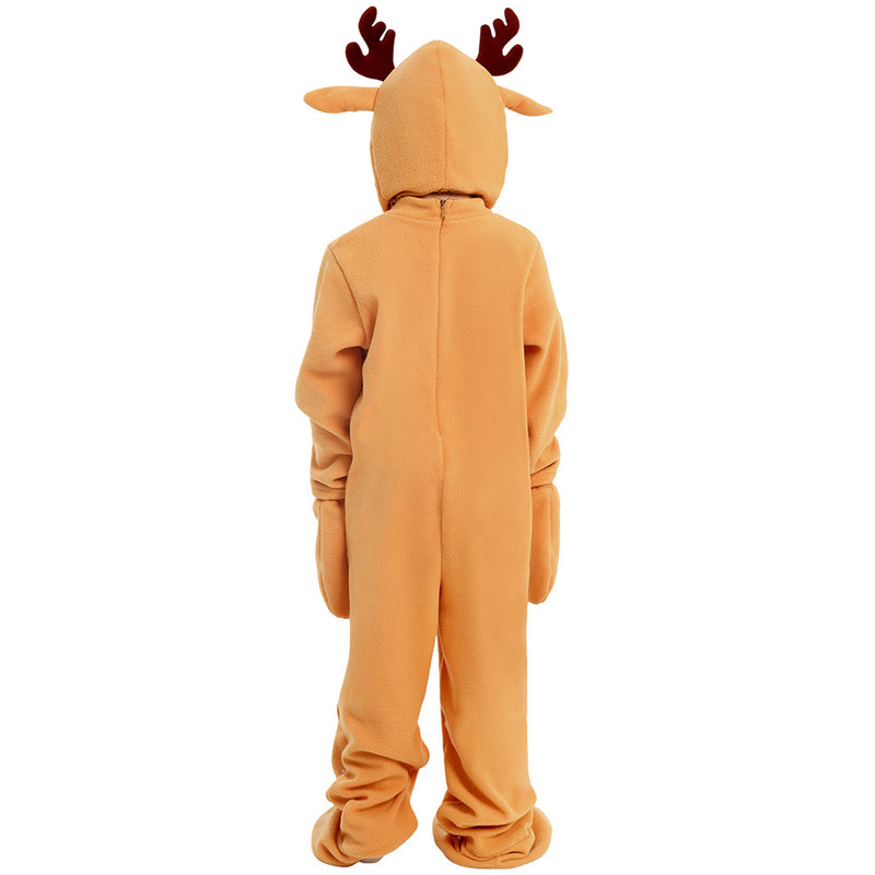 Kids Girls Boys Christmas Reindeer Cosplay Costume Jumpsuit Hat Pajamas - AwwwCos