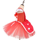 Kids Girls Christmas Mushroom Cosplay Costume knitted Tutu Polka Dot Dress Hat