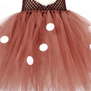 Kids Girls Christmas Party Deer Cosplay Costume Tutu Dress Antler Hairband - AwwwCos