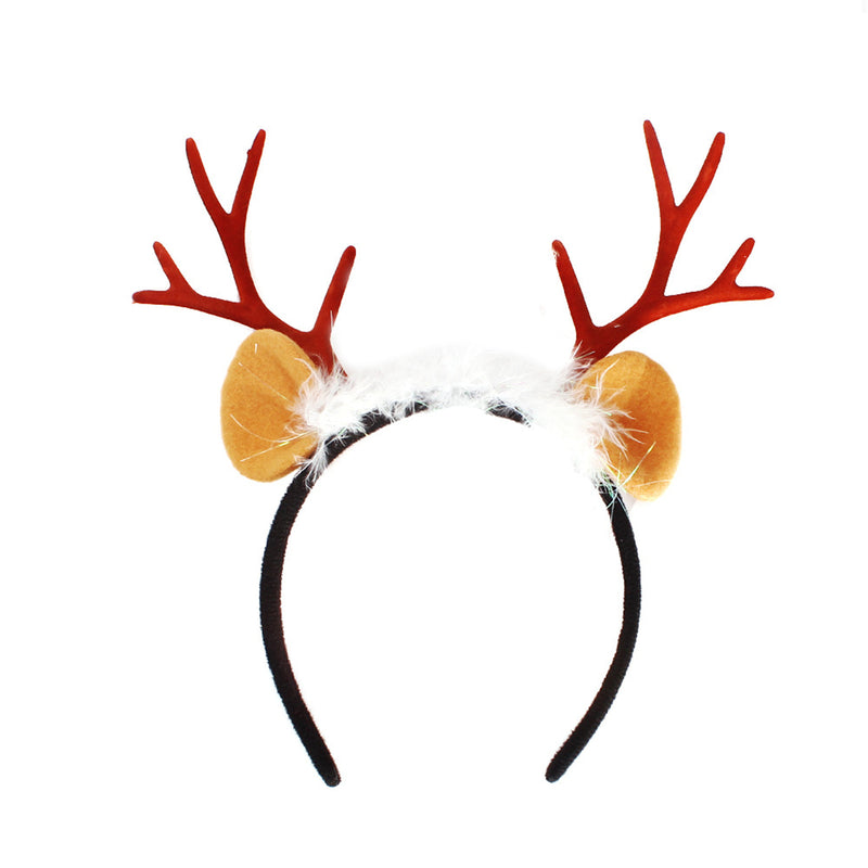 Kids Girls Christmas Party Deer Cosplay Costume Tutu Dress Antler Hairband - AwwwCos