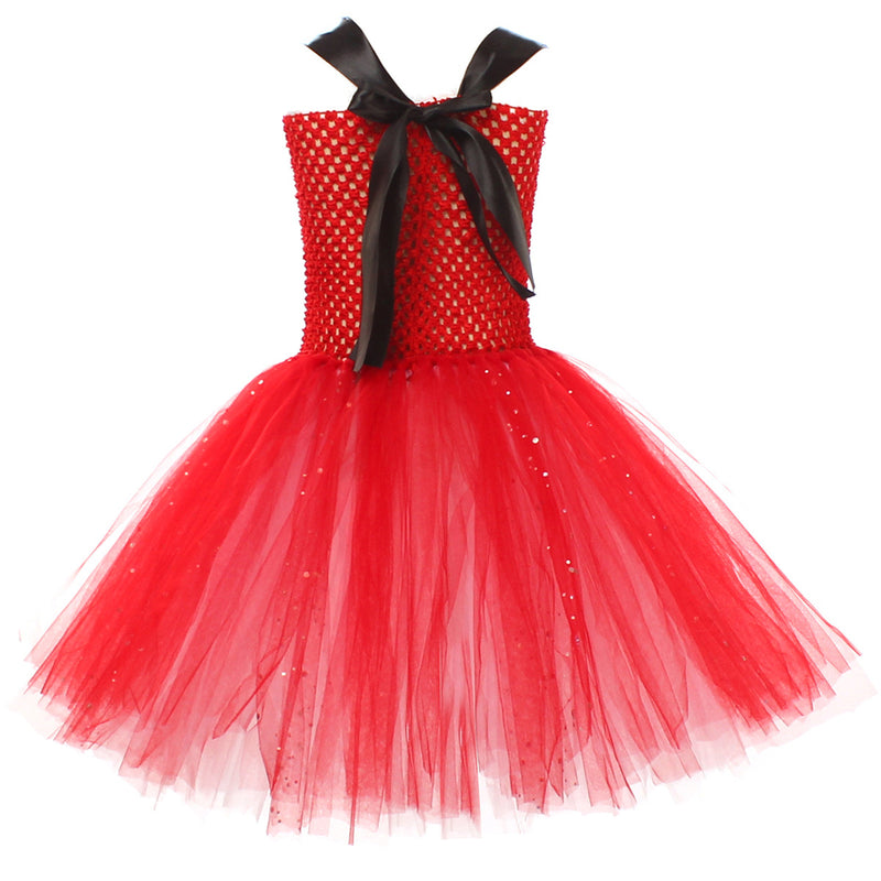 Kids Girls Christmas Santa Claus Cosplay Costume knitted Tutu Dress Hat Socks - AwwwCos