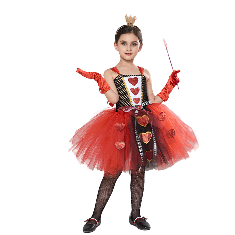 Kids Girls Clown Costume Halloween Cosplay Dress Up Circus Outfit