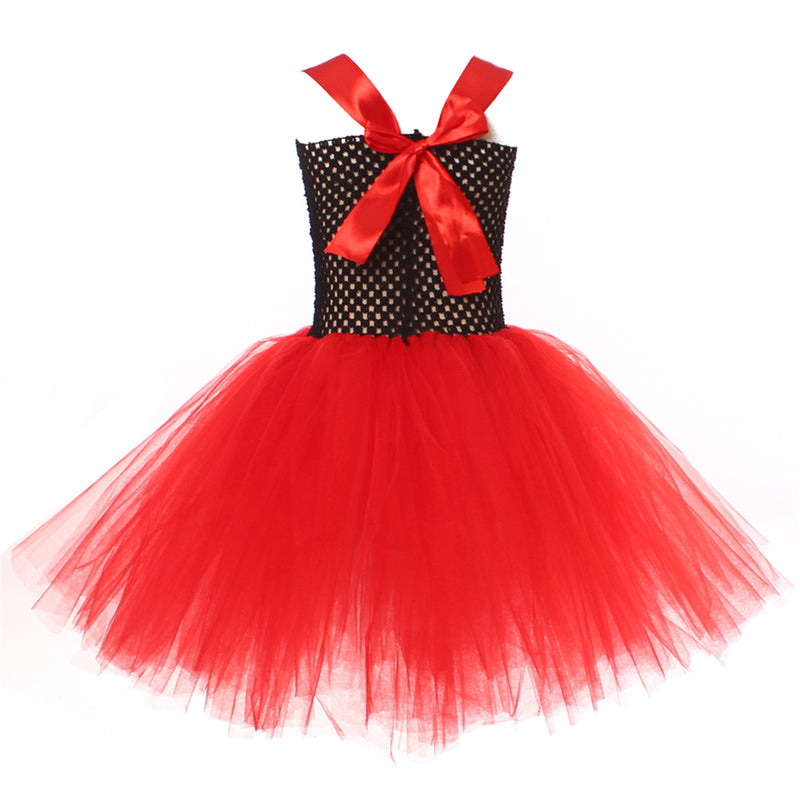 Kids Girls Clown Costume Halloween Cosplay Dress Up Circus Outfit