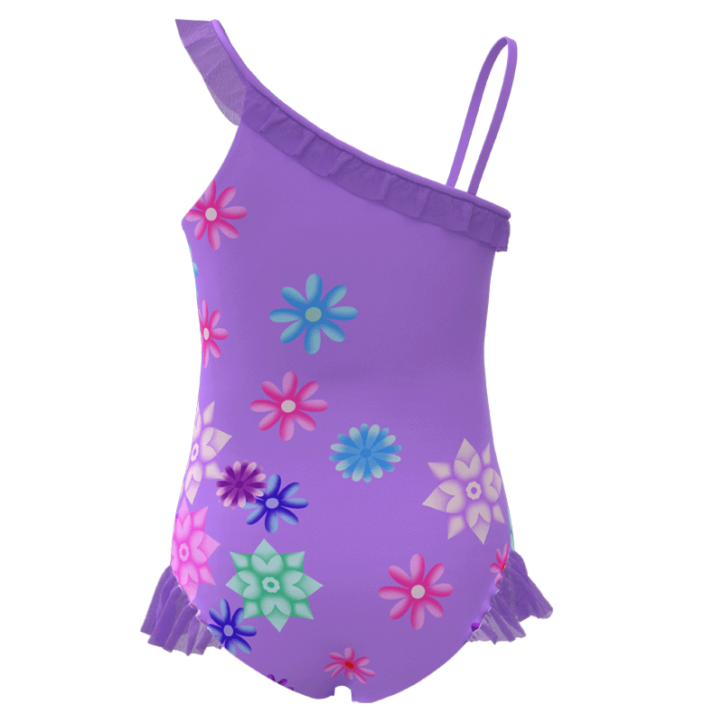 Kids Girls Encanto Isabella Cosplay Costume Summer Conjoined