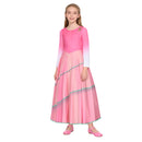 Kids Girls Film Wicked Glinda Cosplay Costume Pink Long Sleeve Dress - AwwwCos