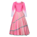 Kids Girls Film Wicked Glinda Cosplay Costume Pink Long Sleeve Dress - AwwwCos
