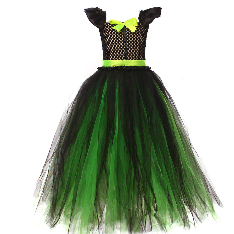 Kids Girls Film Wicked Witch Elphaba Cosplay Costume Dress Gloves Hat - AwwwCos