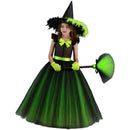 Kids Girls Film Wicked Witch Elphaba Cosplay Costume Dress Gloves Hat - AwwwCos