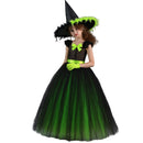 Kids Girls Film Wicked Witch Elphaba Cosplay Costume Dress Gloves Hat - AwwwCos
